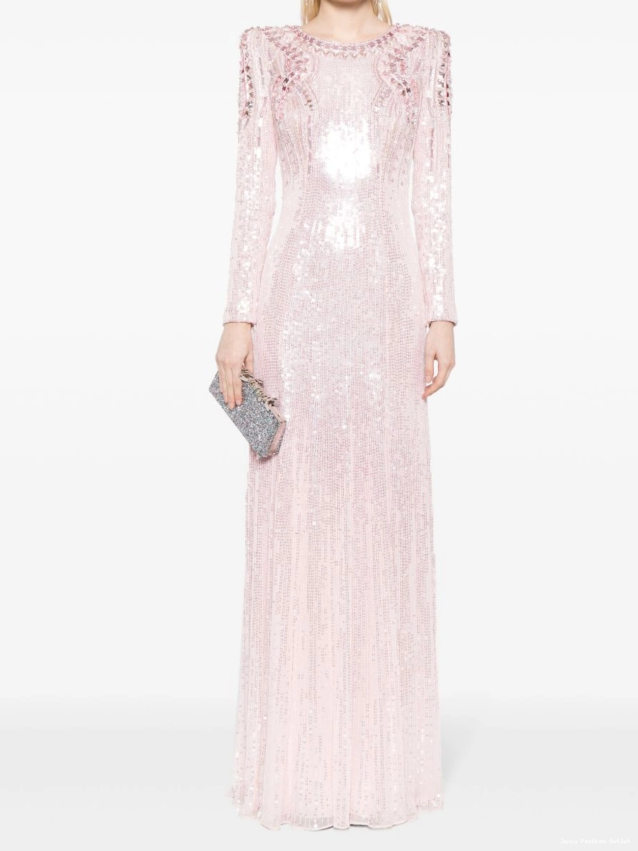 Cheap sequin-embellished Paloma Jenny Packham gown Women 0408